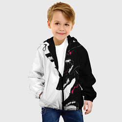 Куртка с капюшоном детская Волки, цвет: 3D-черный — фото 2