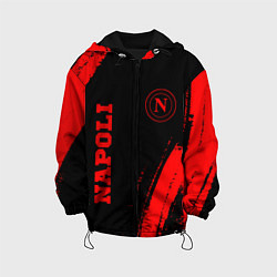 Куртка с капюшоном детская Napoli - red gradient вертикально, цвет: 3D-черный