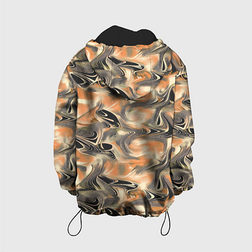 Детская куртка Абстракция - закрученный узор / 3D-Черный – фото 2