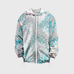 Детская куртка Серо-бирюзовый абстрактный