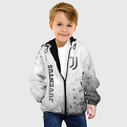 Куртка с капюшоном детская Juventus - white gradient вертикально, цвет: 3D-черный — фото 2