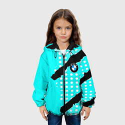 Куртка с капюшоном детская BMW sport краски, цвет: 3D-черный — фото 2