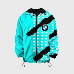 Куртка с капюшоном детская BMW sport краски, цвет: 3D-черный