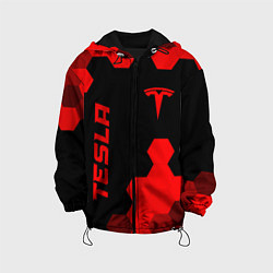 Детская куртка Tesla - red gradient вертикально