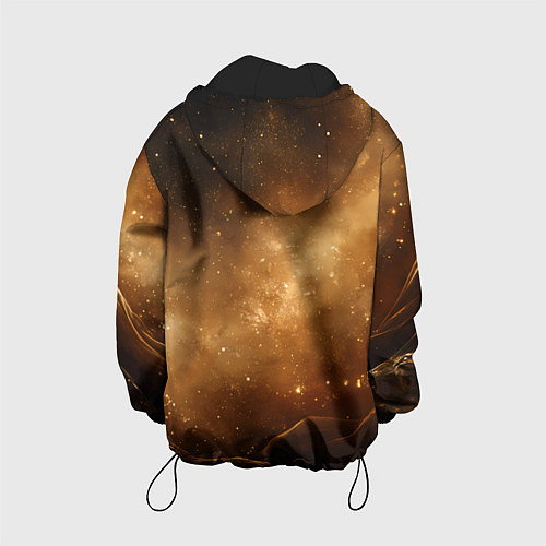 Детская куртка Песочный фон со звездами / 3D-Черный – фото 2