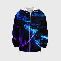 Куртка с капюшоном детская Color blue pink, цвет: 3D-белый