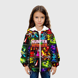 Куртка с капюшоном детская Hunter x hunter neon anime, цвет: 3D-белый — фото 2