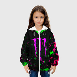 Куртка с капюшоном детская Monster energy splash color, цвет: 3D-белый — фото 2