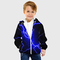 Куртка с капюшоном детская Color blue black, цвет: 3D-белый — фото 2