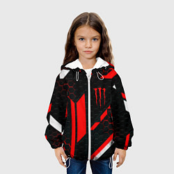 Куртка с капюшоном детская Monster energy sport geometry, цвет: 3D-белый — фото 2