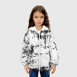 Куртка с капюшоном детская Color black and white, цвет: 3D-белый — фото 2