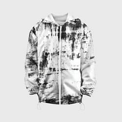 Куртка с капюшоном детская Color black and white, цвет: 3D-белый