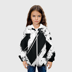 Куртка с капюшоном детская Color black white, цвет: 3D-белый — фото 2