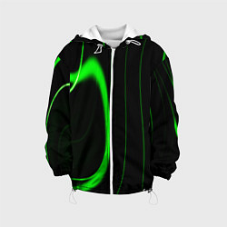 Куртка с капюшоном детская Color green light green black, цвет: 3D-белый