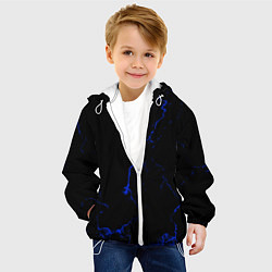 Куртка с капюшоном детская Color black blue, цвет: 3D-белый — фото 2