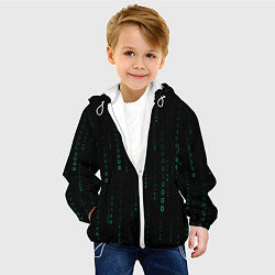 Куртка с капюшоном детская Color black turquoise, цвет: 3D-белый — фото 2