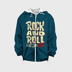 Куртка с капюшоном детская Рок н ролл шум, цвет: 3D-белый