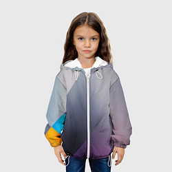 Куртка с капюшоном детская Color grey with stripes, цвет: 3D-белый — фото 2