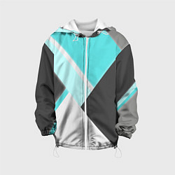 Куртка с капюшоном детская Color black blue, цвет: 3D-белый