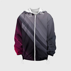 Куртка с капюшоном детская Color black grey, цвет: 3D-белый