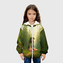Куртка с капюшоном детская Патапим мем, цвет: 3D-белый — фото 2