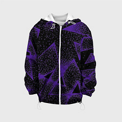 Куртка с капюшоном детская The triangle is purple, цвет: 3D-белый