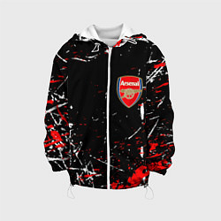 Куртка с капюшоном детская Арсенал штрихи красок, цвет: 3D-белый