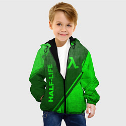 Куртка с капюшоном детская Half-Life - green gradient вертикально, цвет: 3D-черный — фото 2