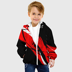 Куртка с капюшоном детская Real Madrid текстура, цвет: 3D-белый — фото 2