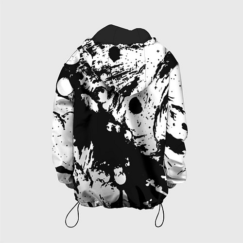 Детская куртка Чёрный с белой абстракцией / 3D-Черный – фото 2