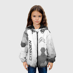 Куртка с капюшоном детская Citroen - white gradient вертикально, цвет: 3D-черный — фото 2