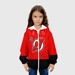Куртка с капюшоном детская Нью Джерси Девилз хоккей, цвет: 3D-белый — фото 2