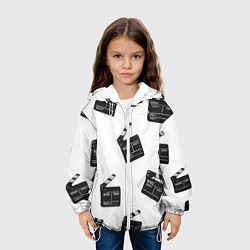 Куртка с капюшоном детская Съёмочная хлопушка, цвет: 3D-белый — фото 2