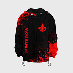 Куртка с капюшоном детская Saints Row - red gradient вертикально, цвет: 3D-черный