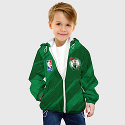 Куртка с капюшоном детская Boston Celtics NBA basketball, цвет: 3D-белый — фото 2