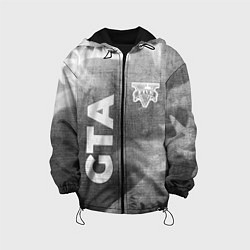 Куртка с капюшоном детская GTA - grey gradient вертикально, цвет: 3D-черный