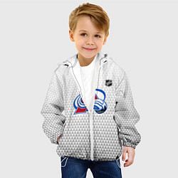 Куртка с капюшоном детская Колорадо Эвеланш - белый геометрический градиент, цвет: 3D-белый — фото 2