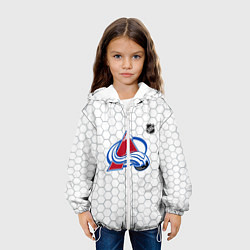 Куртка с капюшоном детская Колорадо Эвеланш - белые соты, цвет: 3D-белый — фото 2