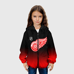 Куртка с капюшоном детская Детройт Ред Уингз - градиент, цвет: 3D-черный — фото 2