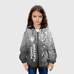 Куртка с капюшоном детская Poppy Playtime - grey gradient по-вертикали, цвет: 3D-черный — фото 2