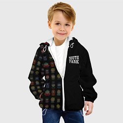 Куртка с капюшоном детская Персонажи Южный парк и лого, цвет: 3D-белый — фото 2