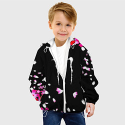 Куртка с капюшоном детская Monster energy sakura, цвет: 3D-белый — фото 2