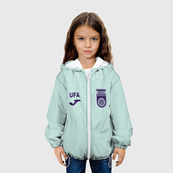 Куртка с капюшоном детская Фк Уфа - мятный цвет и текстура, цвет: 3D-белый — фото 2