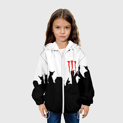 Куртка с капюшоном детская Monster energy rock black, цвет: 3D-белый — фото 2