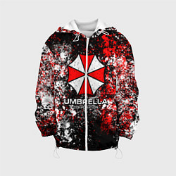 Куртка с капюшоном детская Амбрелла текстура хаоса, цвет: 3D-белый