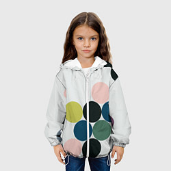Куртка с капюшоном детская Кластер чил - абстракция, цвет: 3D-белый — фото 2