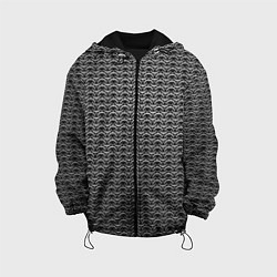 Куртка с капюшоном детская Стальная кольчуга воинов, цвет: 3D-черный