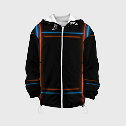 Куртка с капюшоном детская Neon black red blue, цвет: 3D-белый