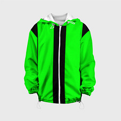 Детская куртка Color green black line