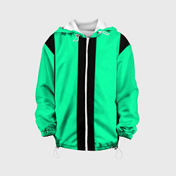 Детская куртка Color turquoise black line
